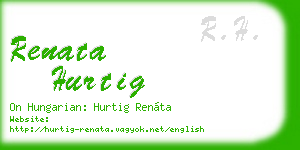 renata hurtig business card